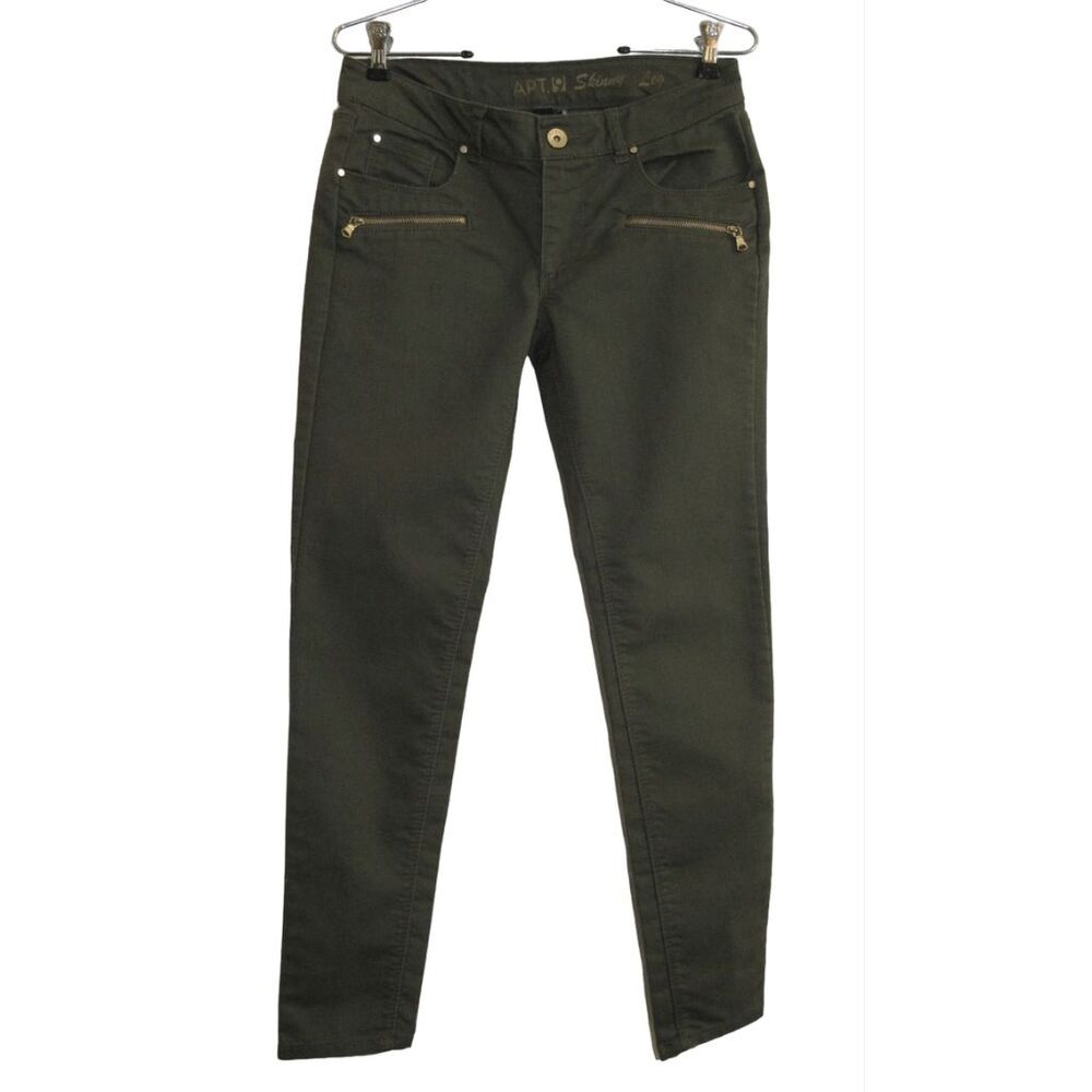Apt. 9 Jeans Sz 2 Skinny Leg Modern Fit Olive Green
